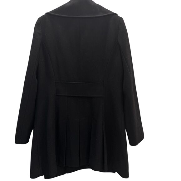 Via Spiga Asymmetrical Front Zipper Double Breasted Wool Blend Coat Size 12 EUC - Picture 3 of 10